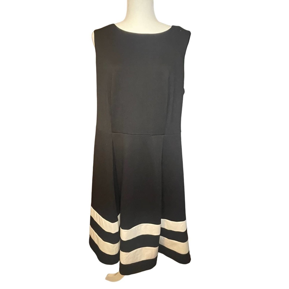 Calvin Klein Black and White Midi Dress